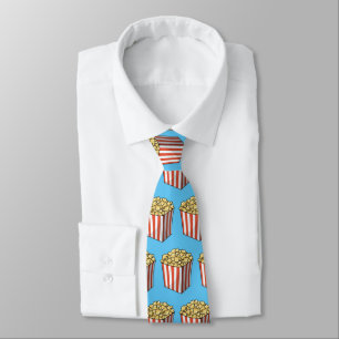 Popcorn cartoon illustration tie