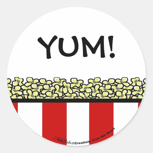 Popcorn Classic Round Sticker (Front)