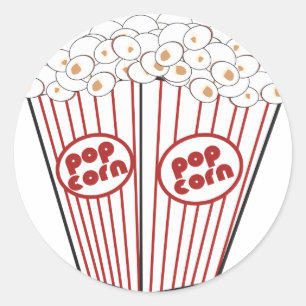 Popcorn Classic Round Sticker