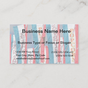 Popcorn Cotton Candy Fair Flags Business Card