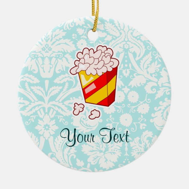 Popcorn; Cute Ceramic Ornament (Front)