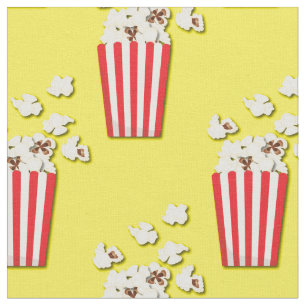 Popcorn Cute Movie Theatre Fabric