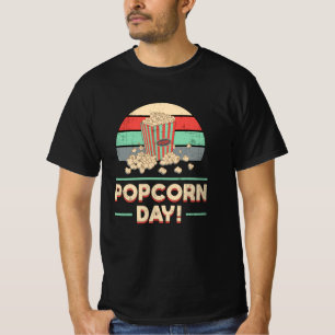 Popcorn Day Cinema Movie Snack Pop Film Gift Idea T-Shirt