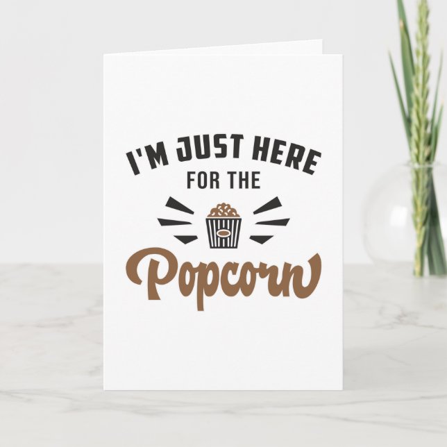 Popcorn Day Movie Pop Film Cinema Snack Gift Idea Card (Front)