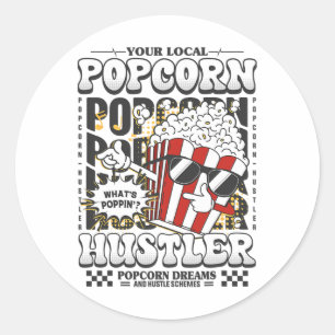 Popcorn For Women Men Popcorn Seller Boys Girls Co Classic Round Sticker