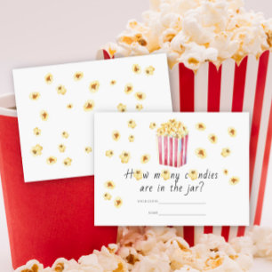 Popcorn - Guess how many candies game Enclosure Card