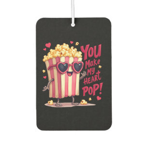 Popcorn Heart Pop Valentine Design Car Air Freshener