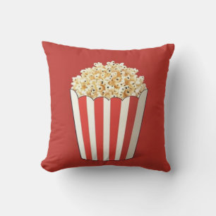 Popcorn in a Red Background Cushion