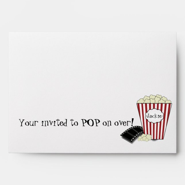 Popcorn Invitation Envelope (Front)