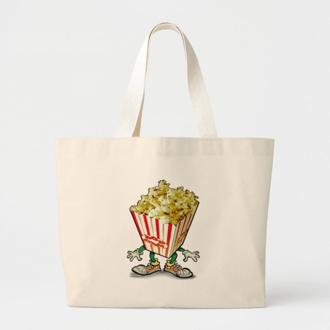 Popcorn Large Tote Bag (Front)