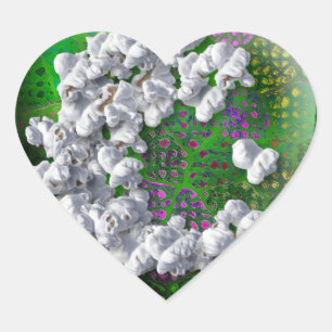 Popcorn Lover Collection Heart Sticker