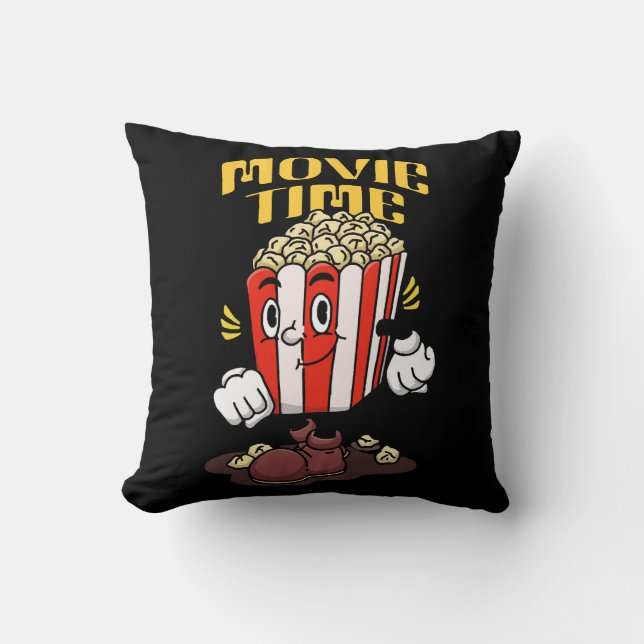 Popcorn Mascot Cartoon Cushion (Front)
