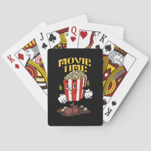 Popcorn Mascot Cartoon Playing Cards