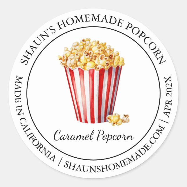 Popcorn Modern label (Front)