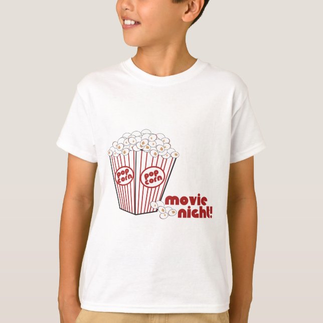 Popcorn Movie Night T-Shirt (Front)