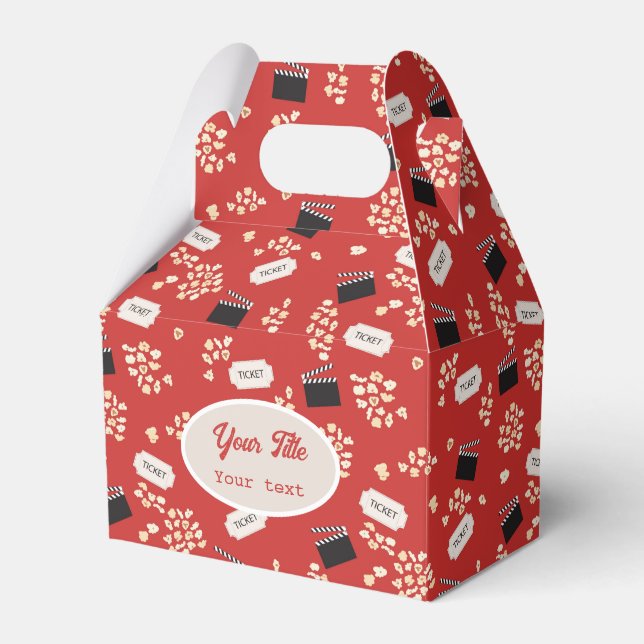 Popcorn Movie Party Birthday Party Theme Favour Box (Front Side)