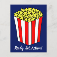 Popcorn Movie Theme Birthday Party Invitation