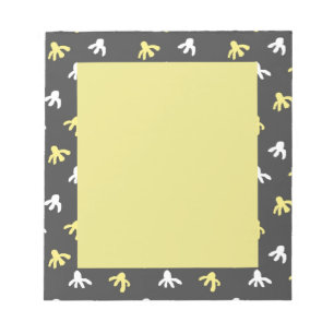 Popcorn Notepad (Dark Grey & Butter Yellow)