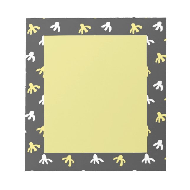 Popcorn Notepad (Dark Grey & Butter Yellow) (Front)