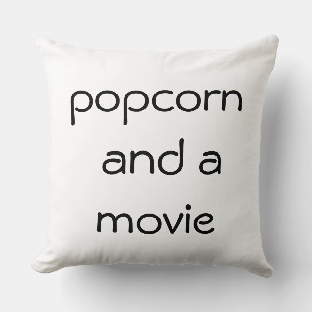 'Popcorn' Polyester Throw Pillow (Front)