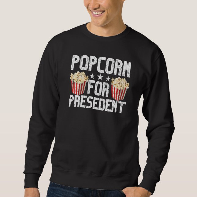Popcorn  Pop Corn Eater Graphic Sweatshirt (Front)
