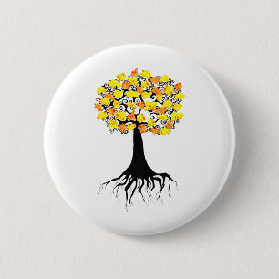 Popcorn Popping on the Apricot Tree 6 Cm Round Badge