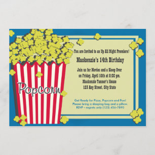Popcorn Premiere Invitation