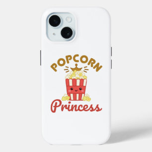 Popcorn Princess Movie Theatre Popcorn Girls Women iPhone 15 Case