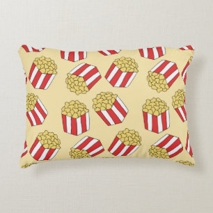 Popcorn seamless pattern. Vintage hand drawn illus Decorative Cushion