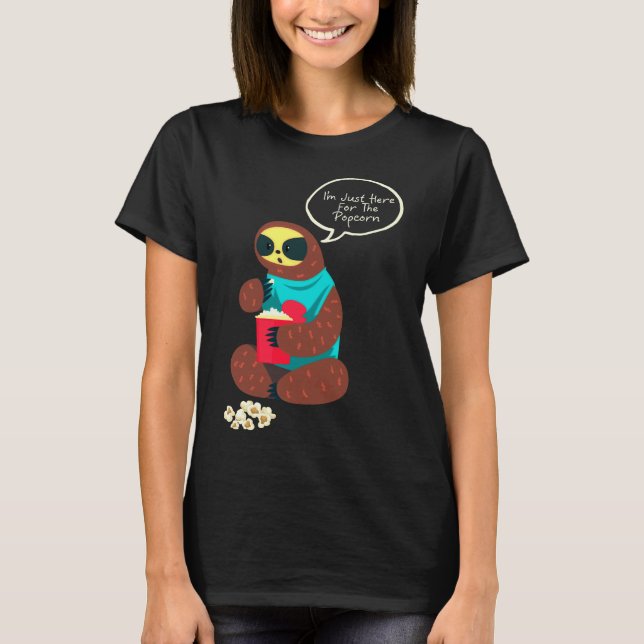 Popcorn Sloth T-Shirt (Front)