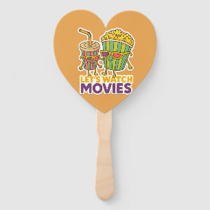 Popcorn & Soda Duo – Movie Night Vibes Hand Fan
