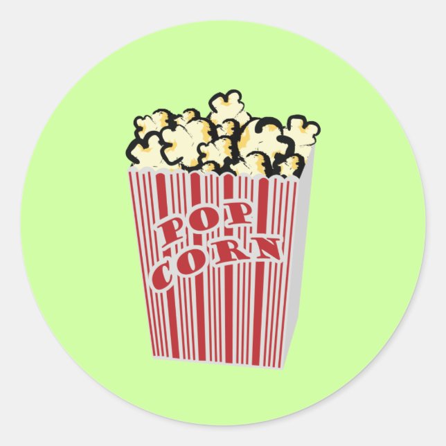 Popcorn Sticker! Classic Round Sticker (Front)