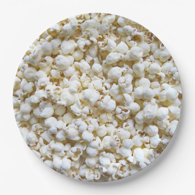 Popcorn Texture Photography Decor Paper Plate (Front)