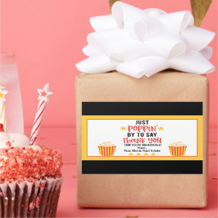 Popcorn Thank You For Your Referrals Rectangular Sticker