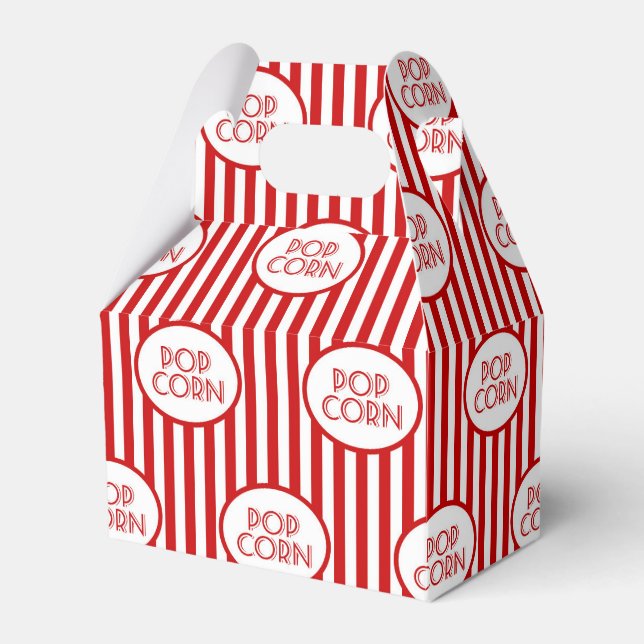 Popcorn word art party fun favour box (Front Side)