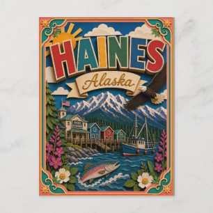 PopCut States Haines Alaska Paper Art Postcard
