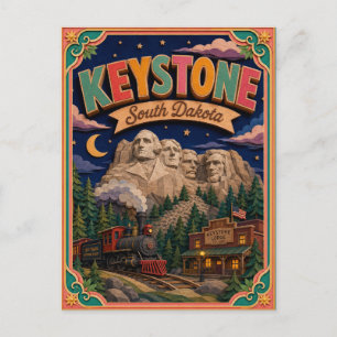PopCut States Keystone South Dakota Paper Art Postcard