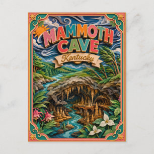 PopCut States Mammoth Cave Kentucky Paper Art Postcard