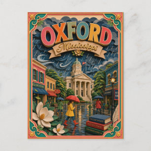 PopCut States Oxford Mississippi Paper Art Postcard