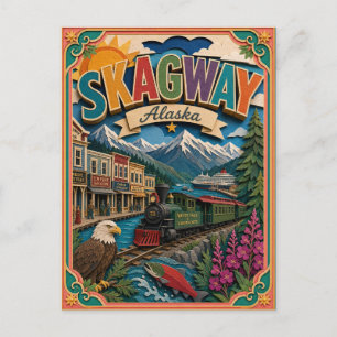 PopCut States Skagway Alaska Paper Art  Postcard