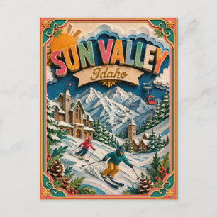 PopCut States Sun Valley Idaho Paper Art  Postcard
