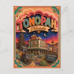 PopCut States Tonopah Nevada Paper Art Postcard