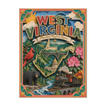 PopCut States West Virginia Colourful 3D Paper Art