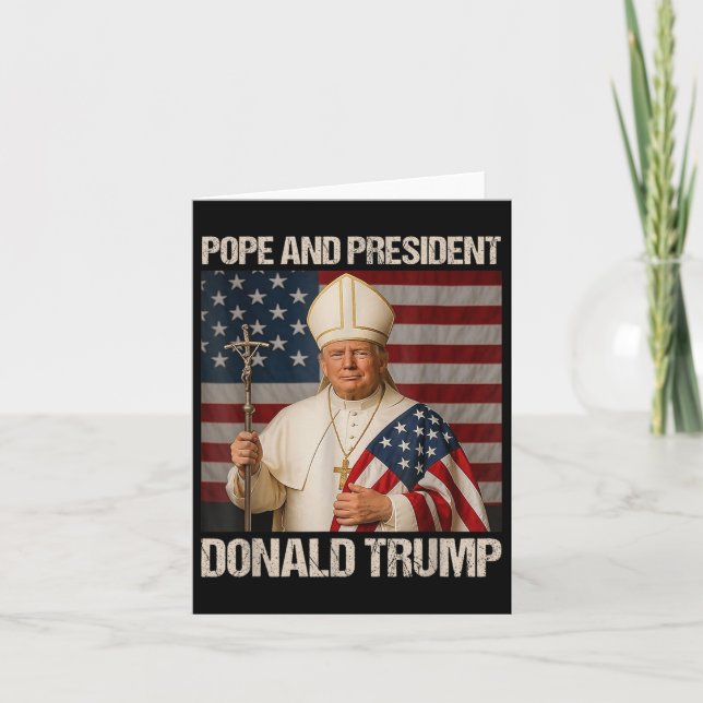 Pope And President Donald Trump  Card (Front)