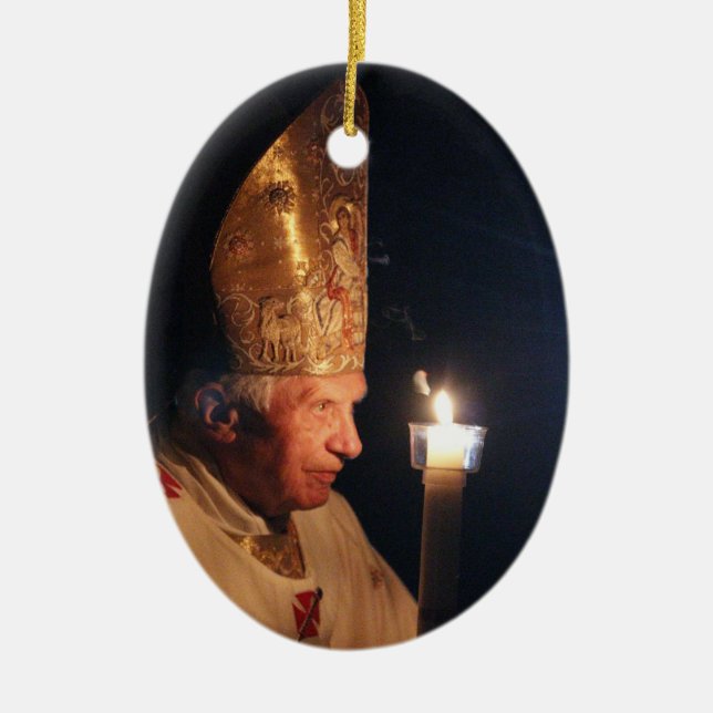 Pope Benedict XVI Ceramic Tree Decoration (Front)