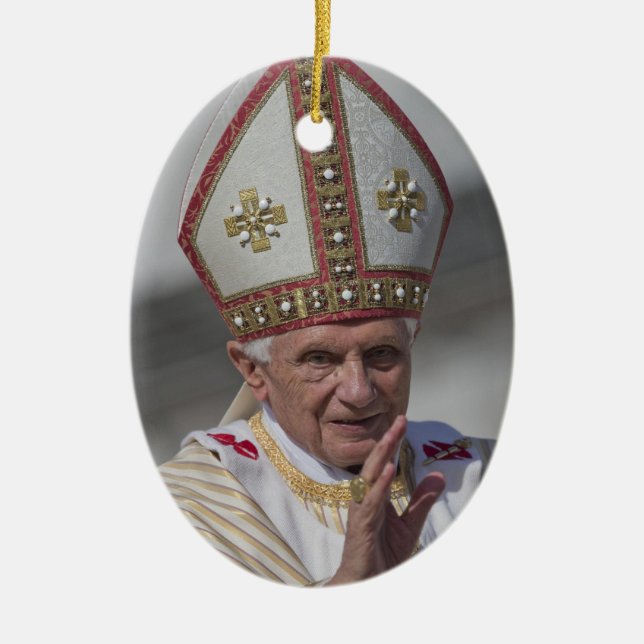 Pope Benedict XVI Ceramic Tree Decoration (Front)