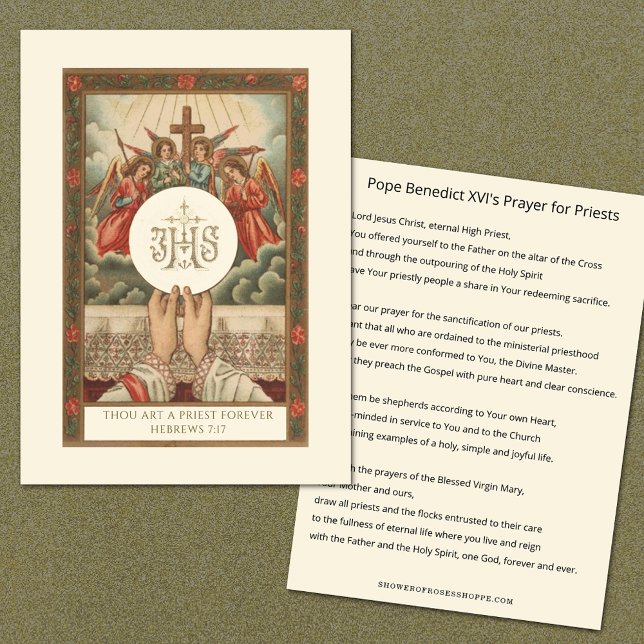 Pope Benedict XVI Prayer for Priests Card (Creator Uploaded)