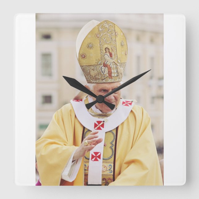 Pope Benedict XVI The Teacher of Truth Square Wall Clock (Front)