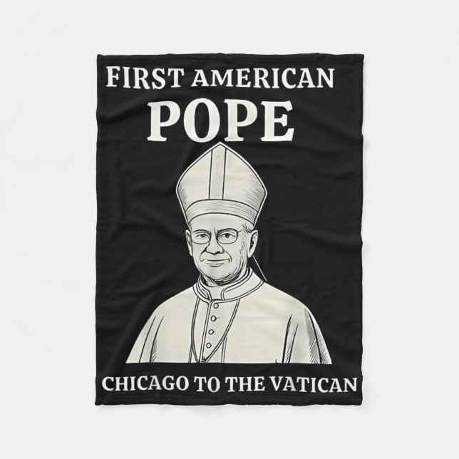 Pope Bobby Chicago – Funny Da Pope Catholic Humour Fleece Blanket (Front)