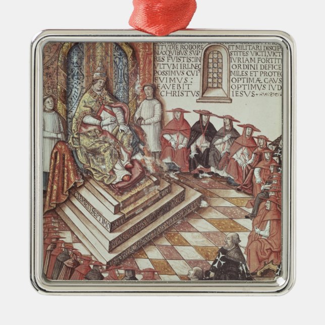 Pope Clement VII Metal Tree Decoration (Front)